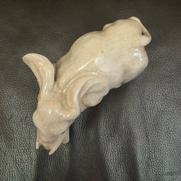 Vtg Elephant Crackle Glazed Ceramic Figurine - Picture 5 of 7